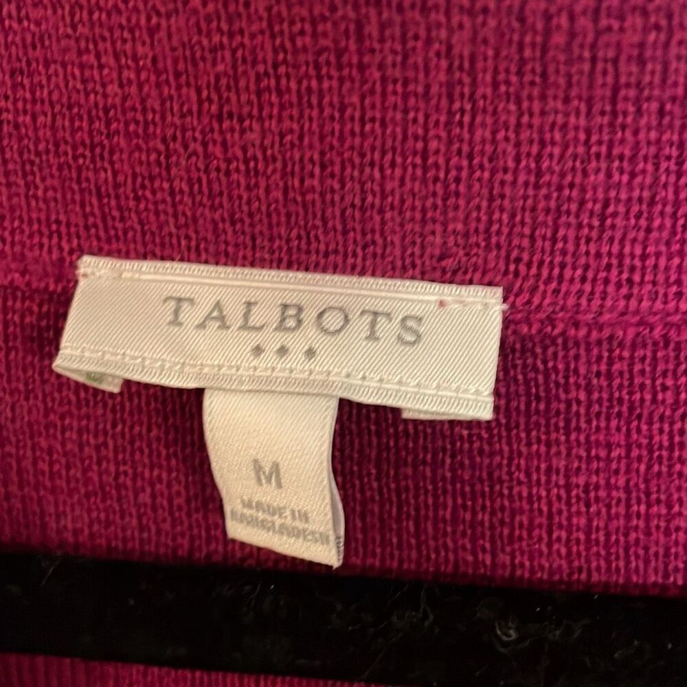 Talbots split neck collar pullover sweater M - Picture 4 of 10
